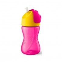 Avent Vaso pajita rosa 300ml